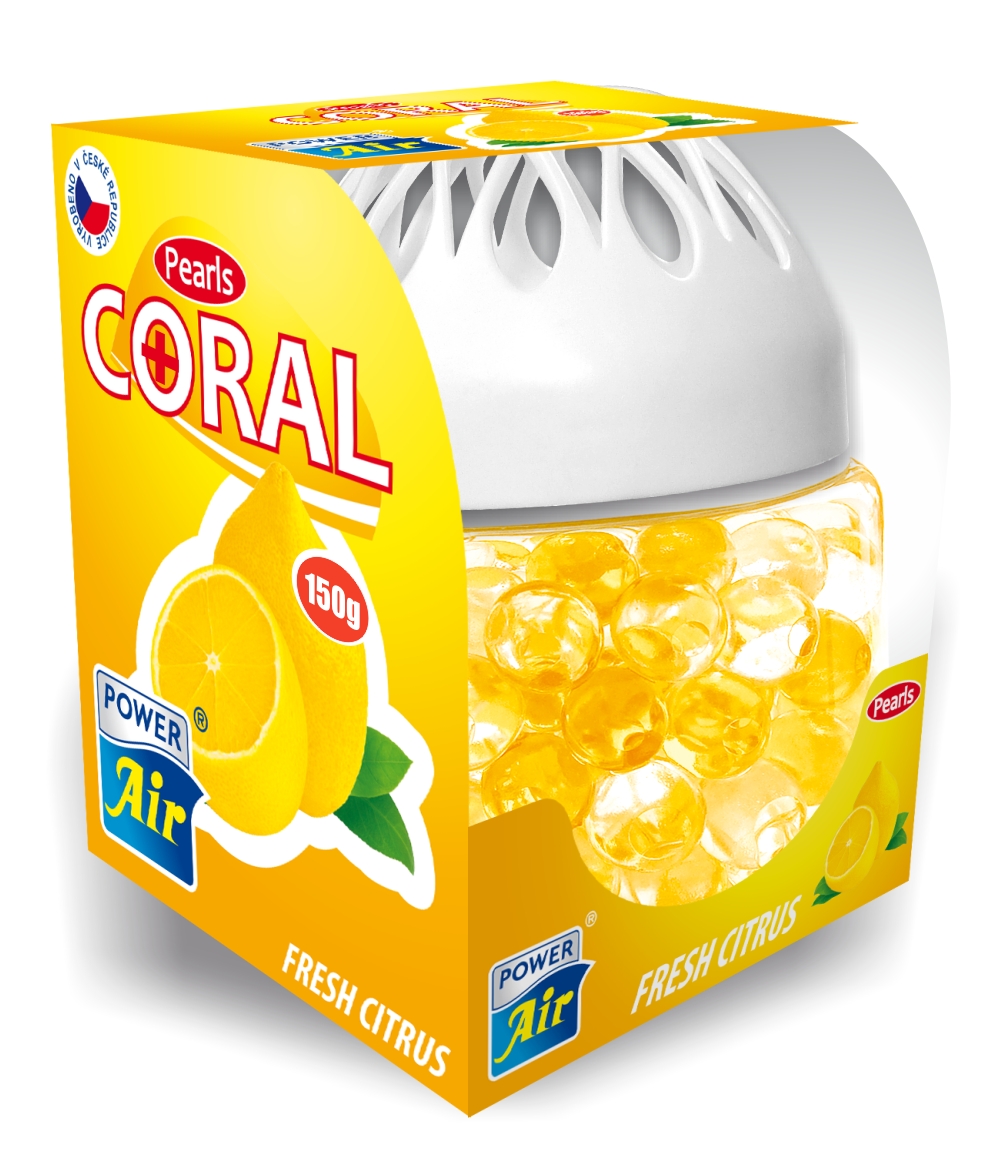 Power Air Coral pearls+ osviežovač vzduchu 150 g Fresh Citrus